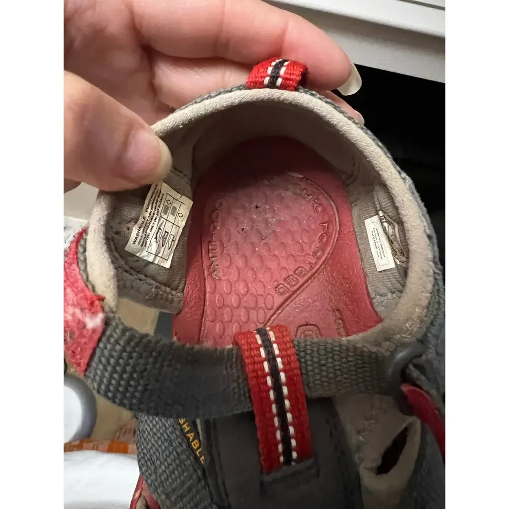 KEEN Kids Newport H2 Waterproof Sport Sandals Gray/Red unisex hiking Size 12